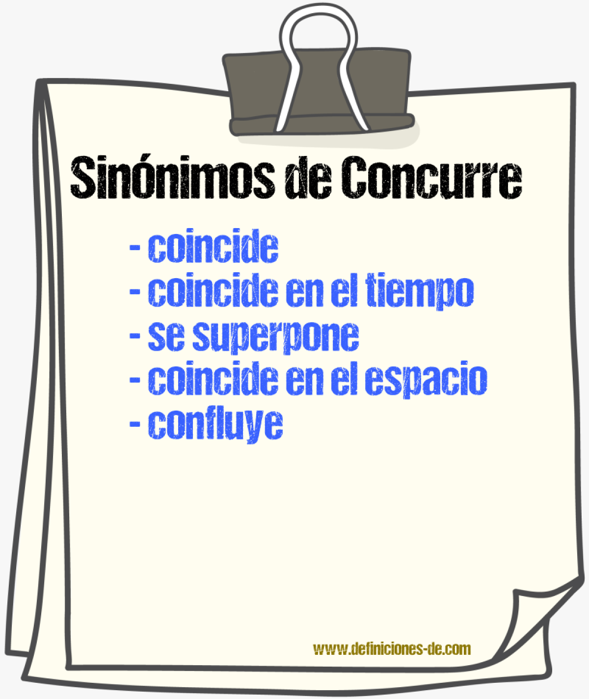 Sinónimos de concurre