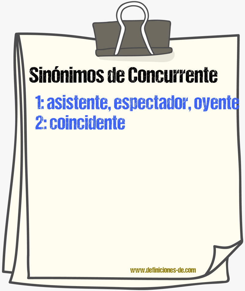 Sinnimos de concurrente