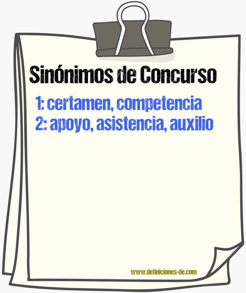 Sinnimos de concurso