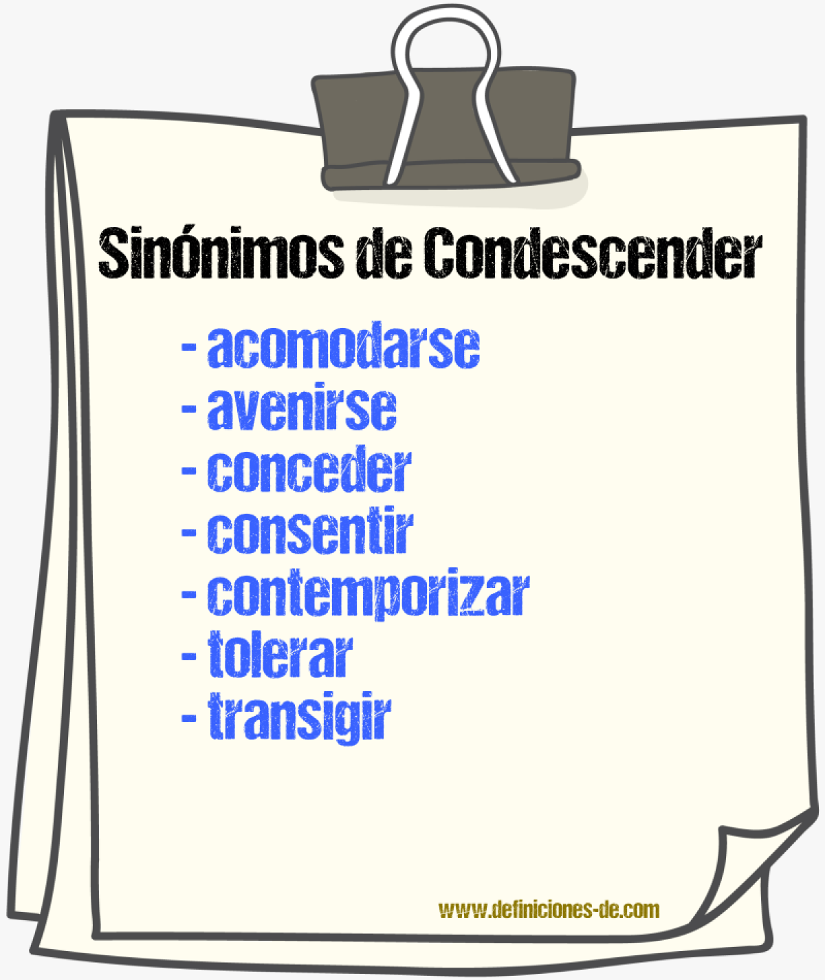 Sinnimos de condescender