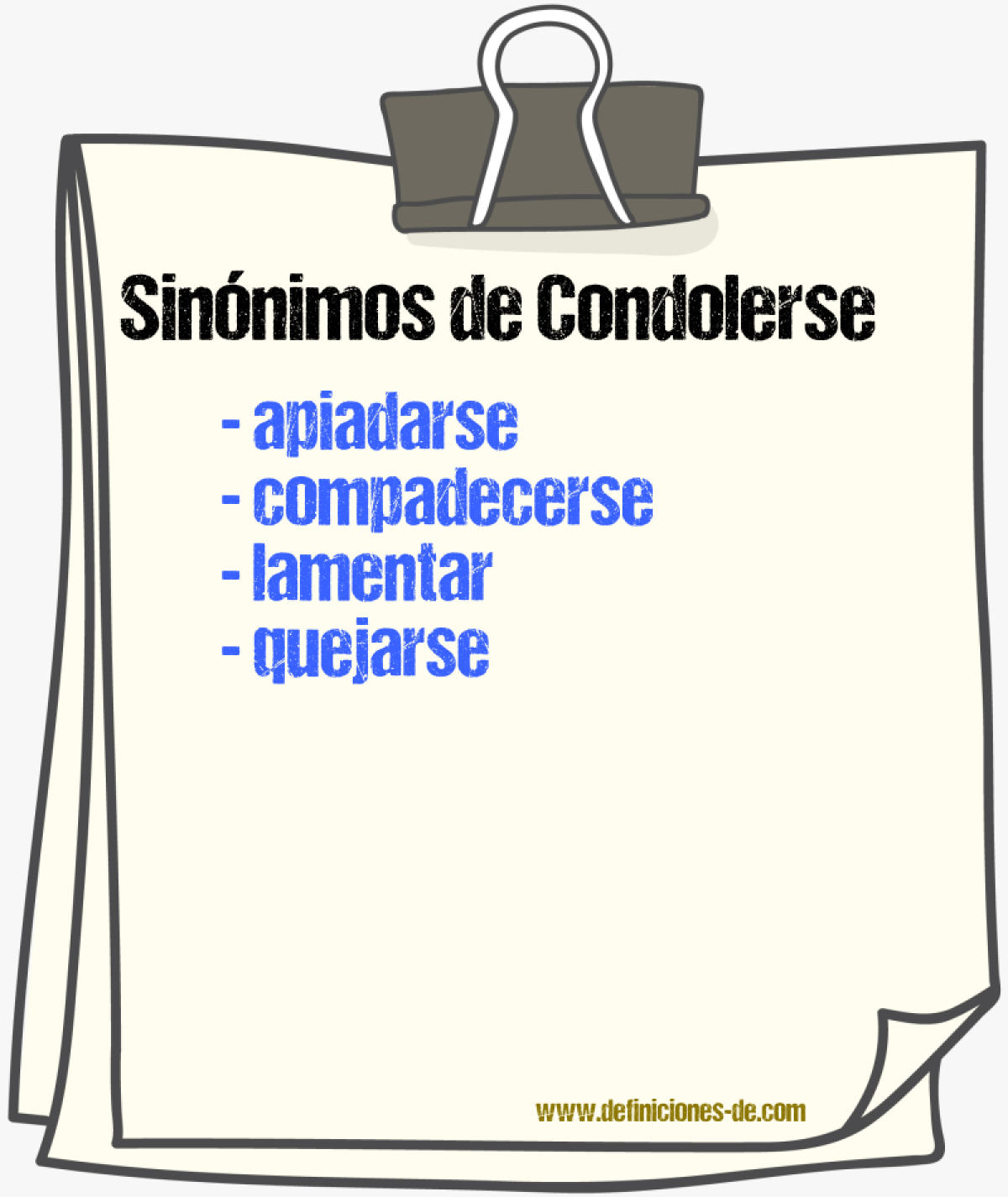 Sinnimos de condolerse