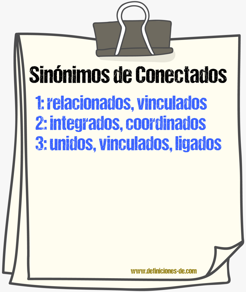 Sinónimos de conectados