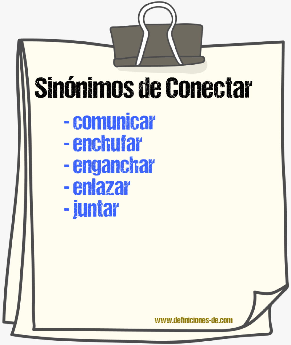 Sinnimos de conectar