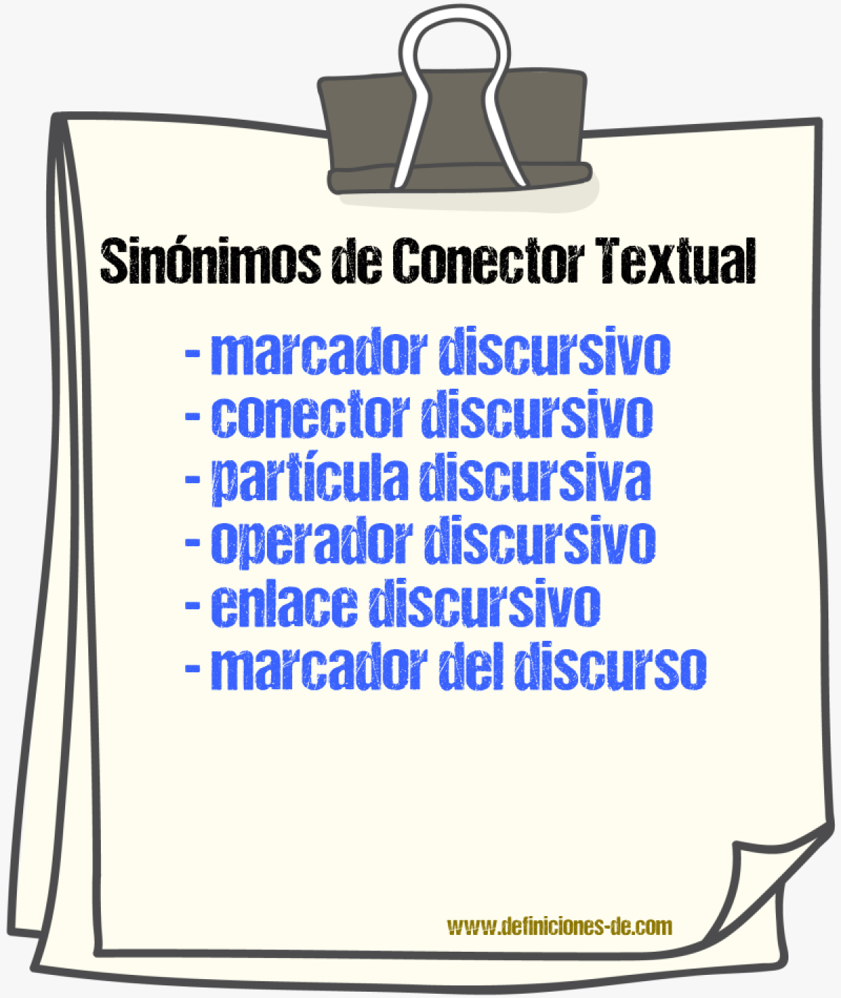 Sinónimos de conector textual