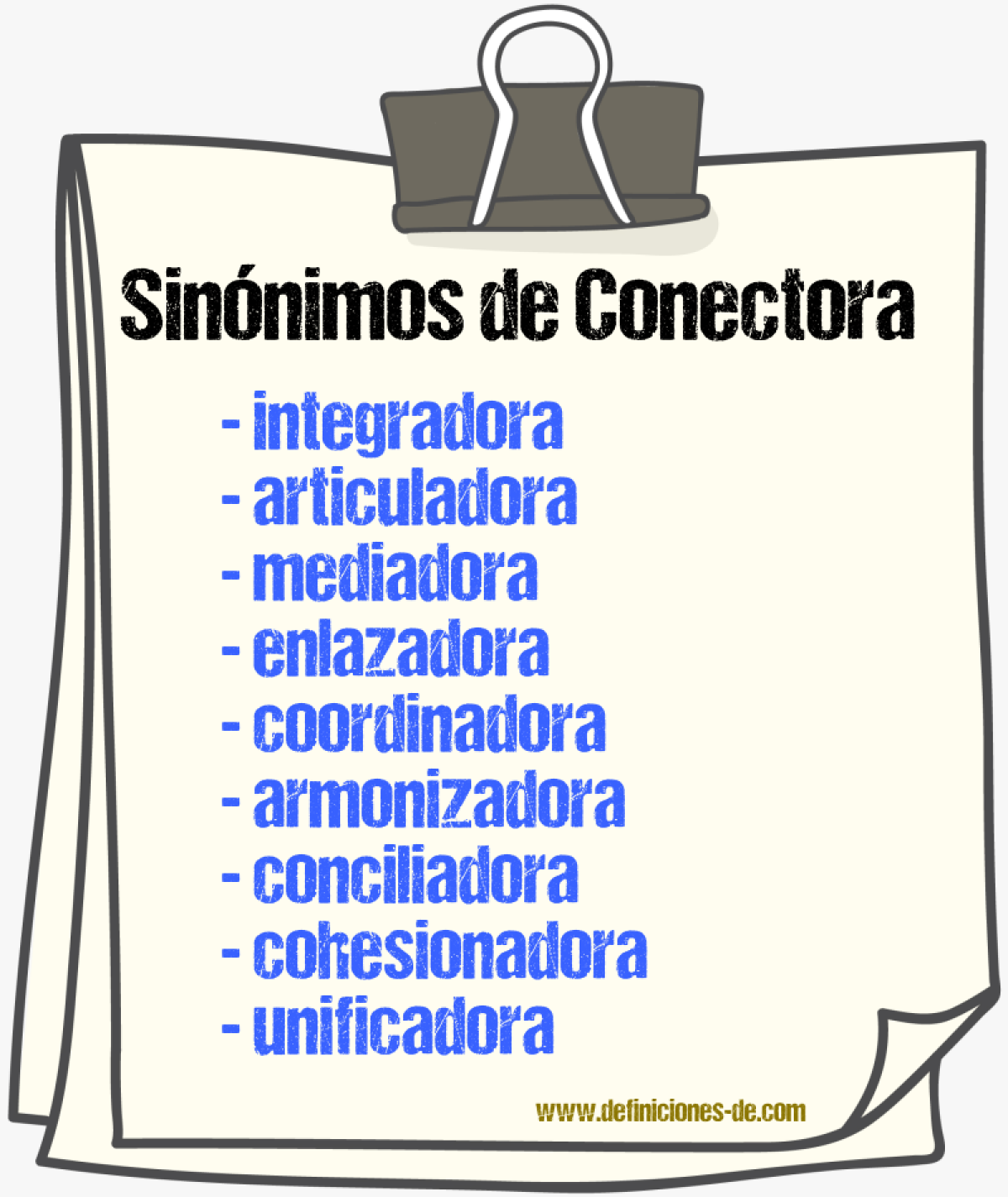 Sinónimos de conectora