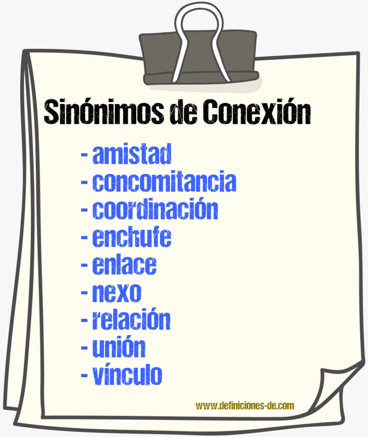 Sinnimos de conexin