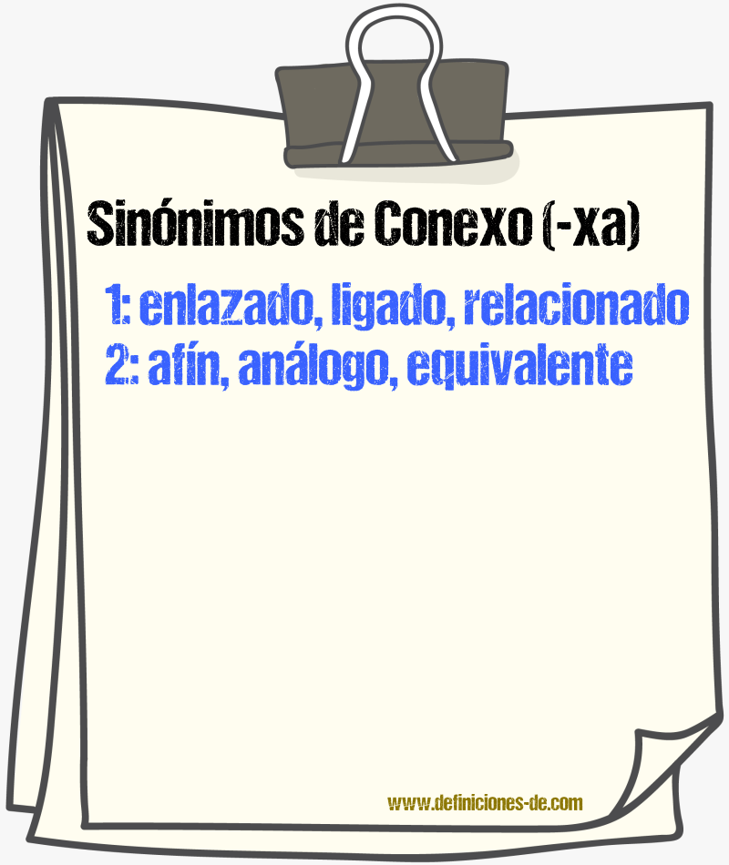 Sinnimos de conexo