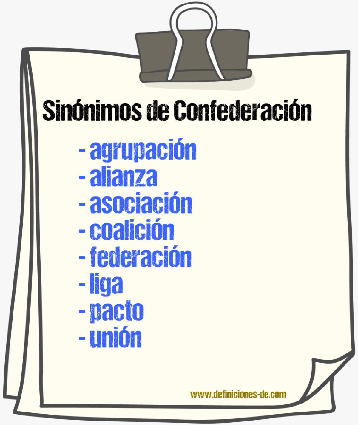 Sinnimos de confederacin