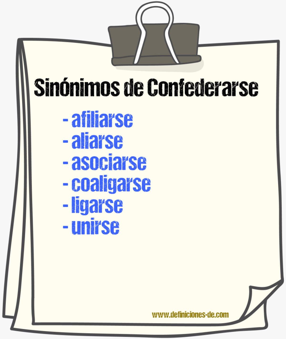 Sinónimos de confederarse