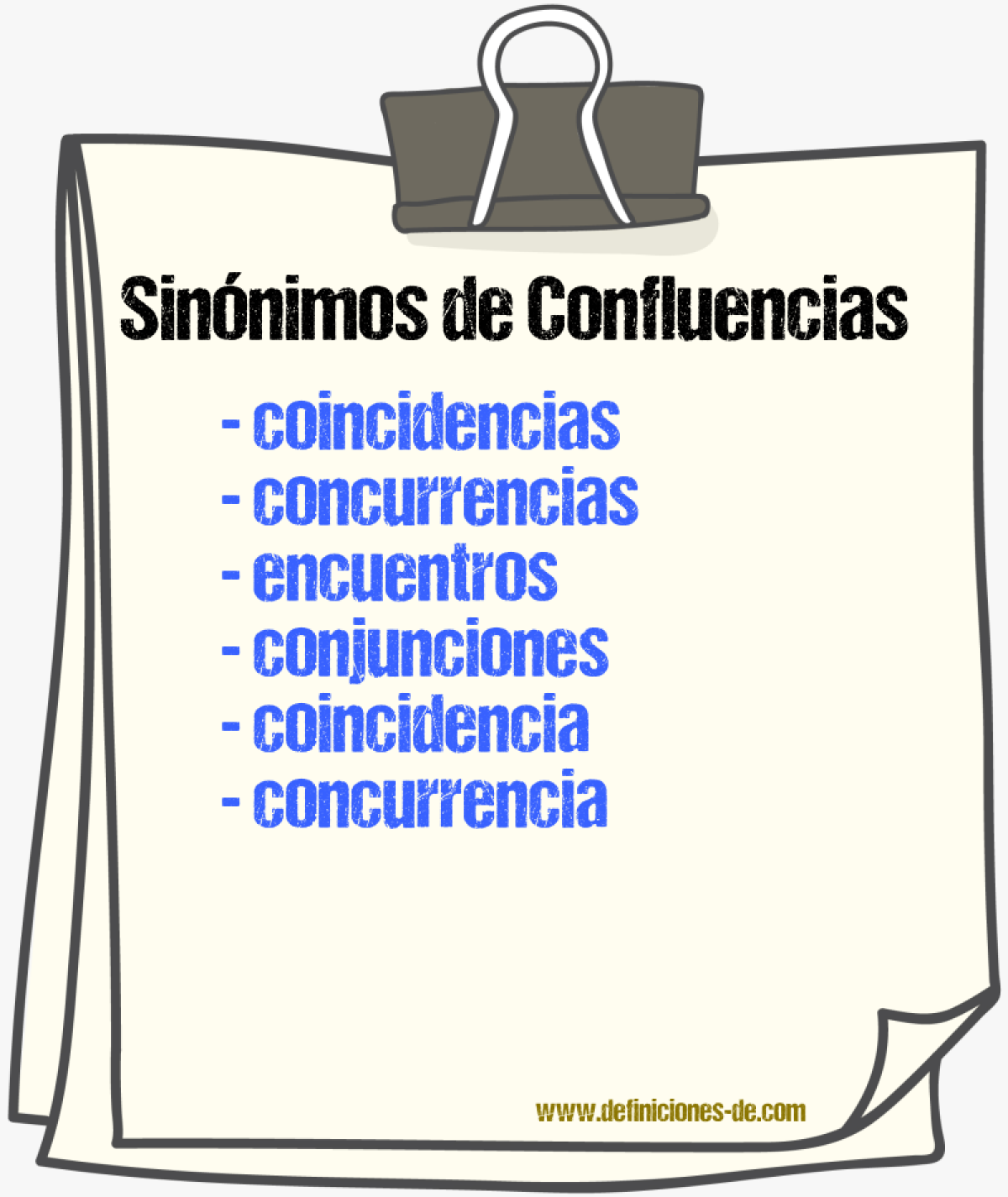 Sinónimos de confluencias