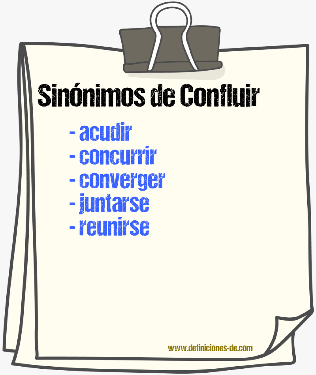 Sinnimos de confluir