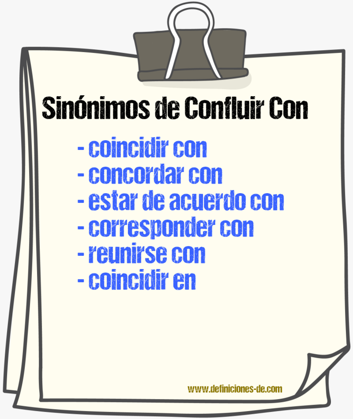 Sinónimos de confluir con