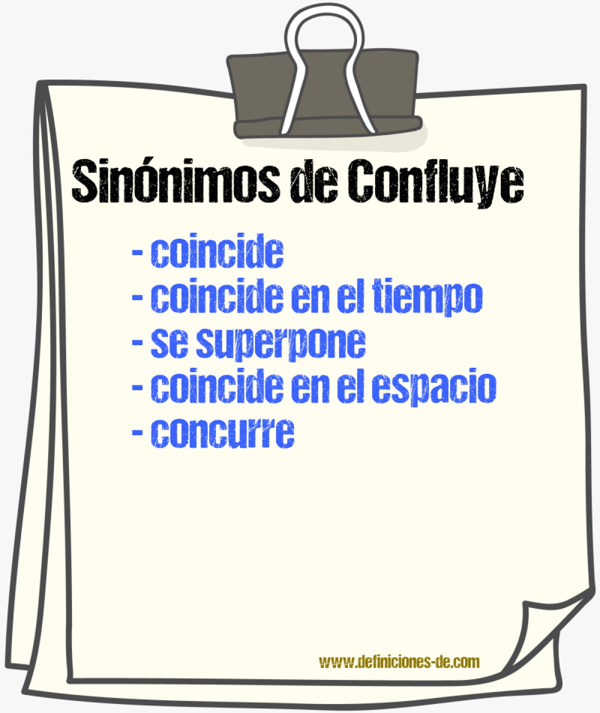 Sinónimos de confluye