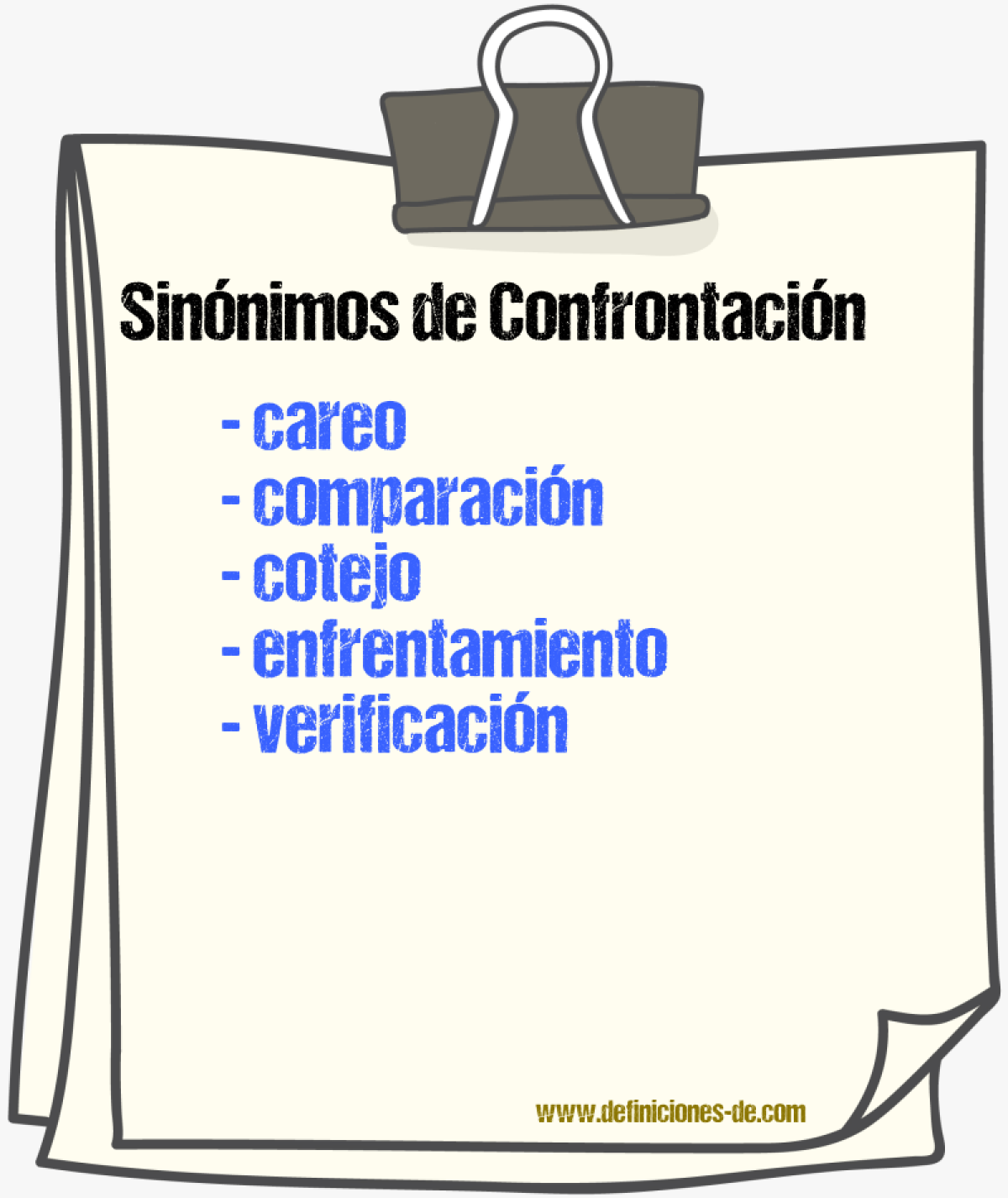 Sinnimos de confrontacin