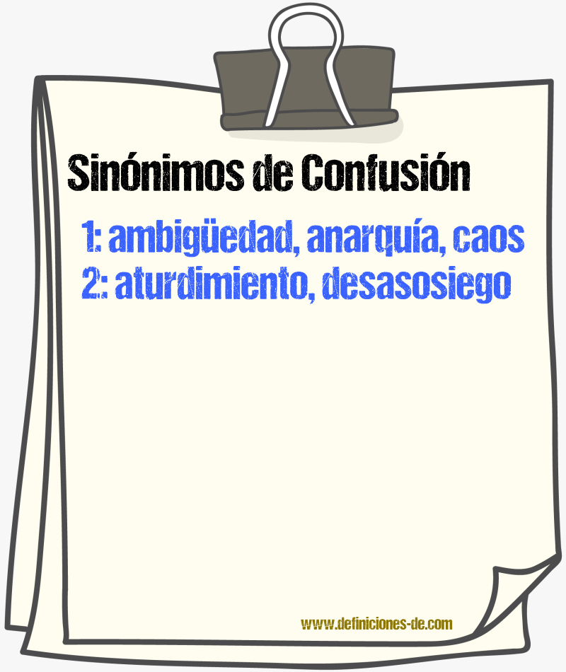 Sinnimos de confusin