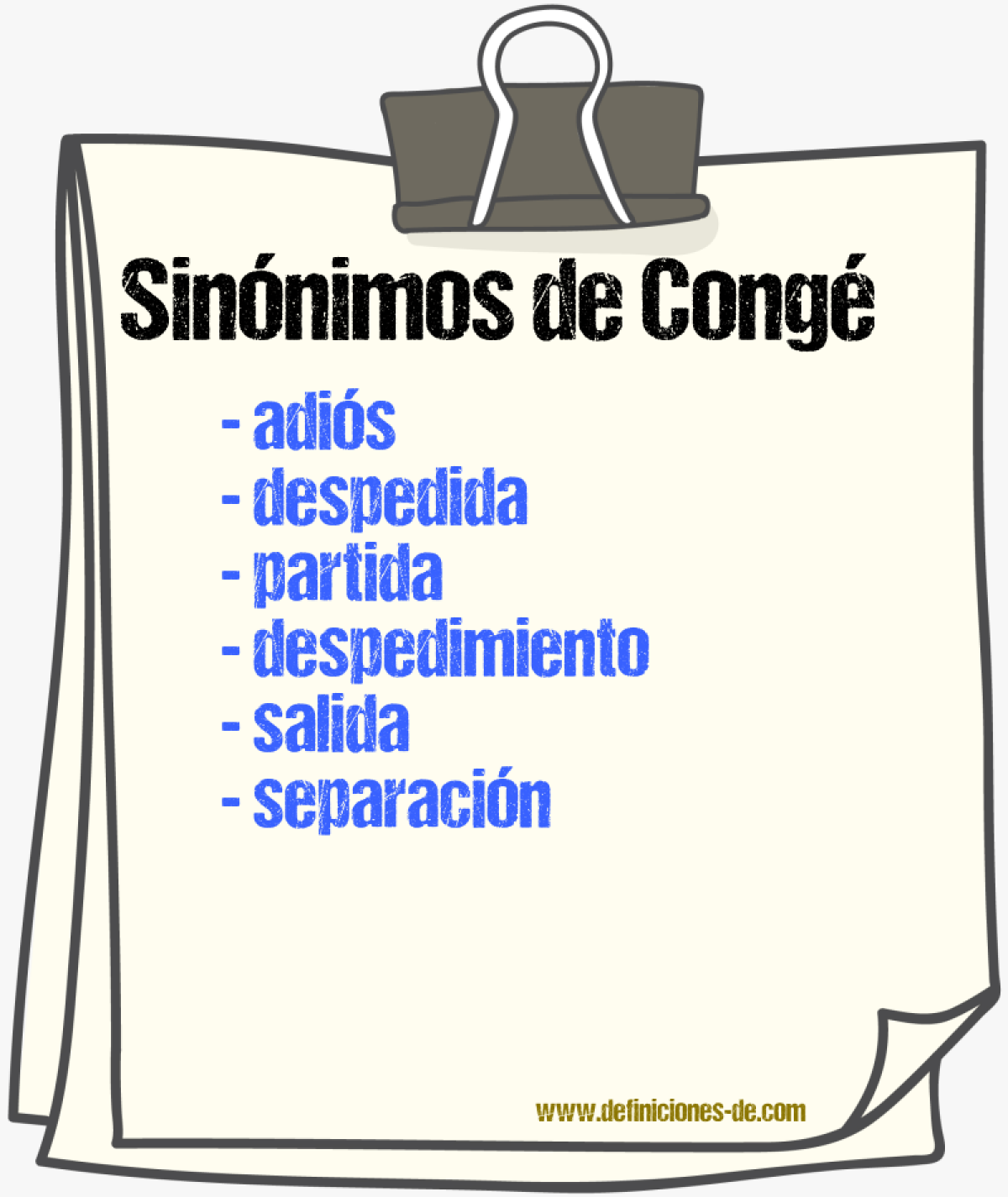 Sinónimos de congé