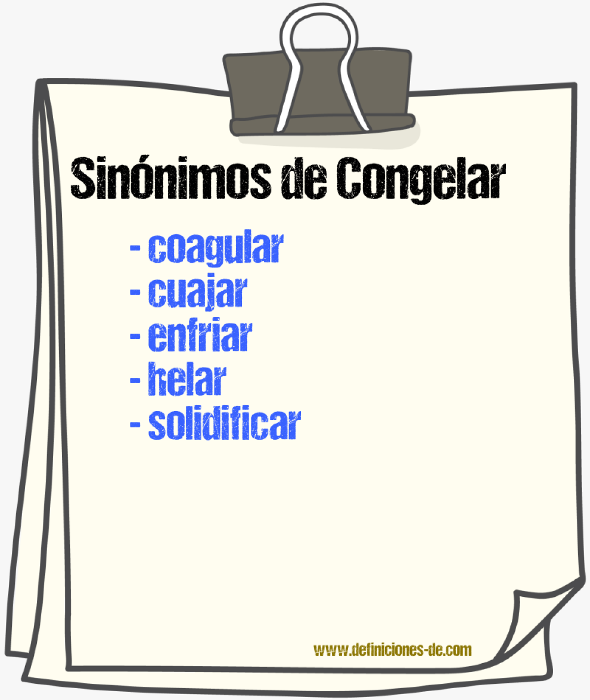 Sinnimos de congelar