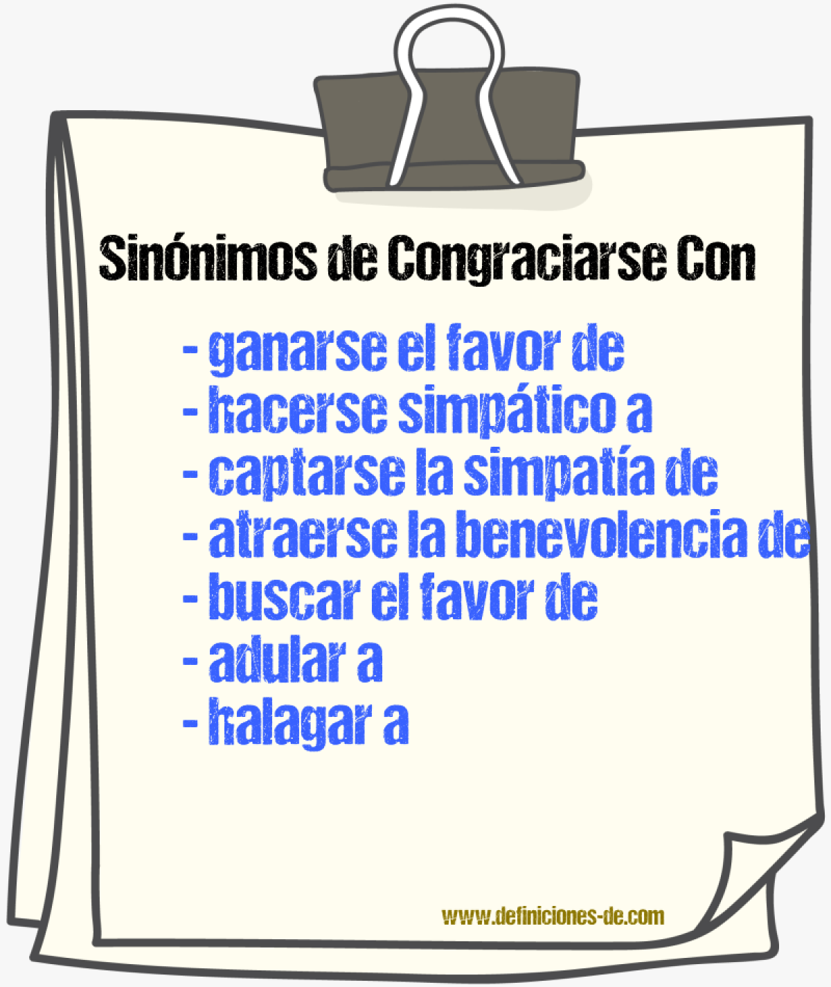 Sinónimos de congraciarse con