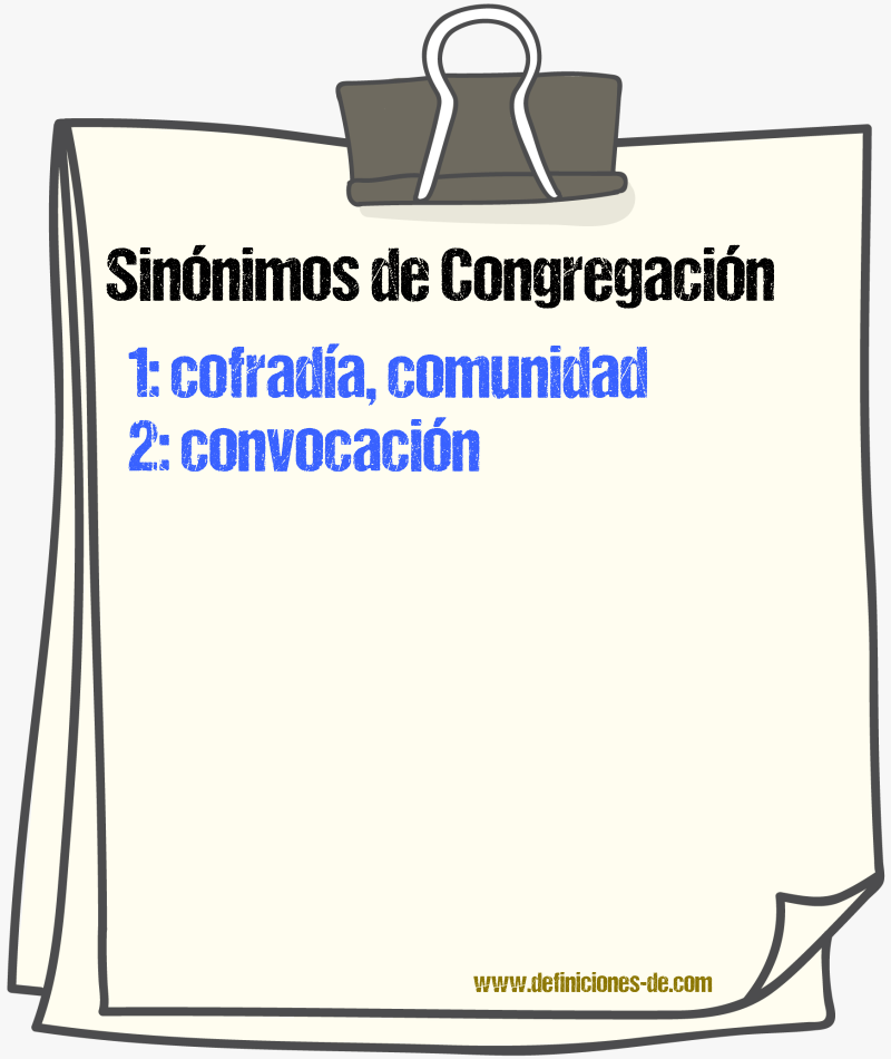 Sinnimos de congregacin