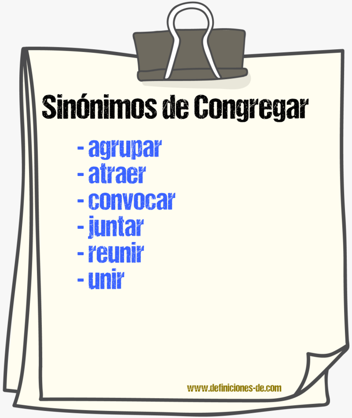 Sinnimos de congregar