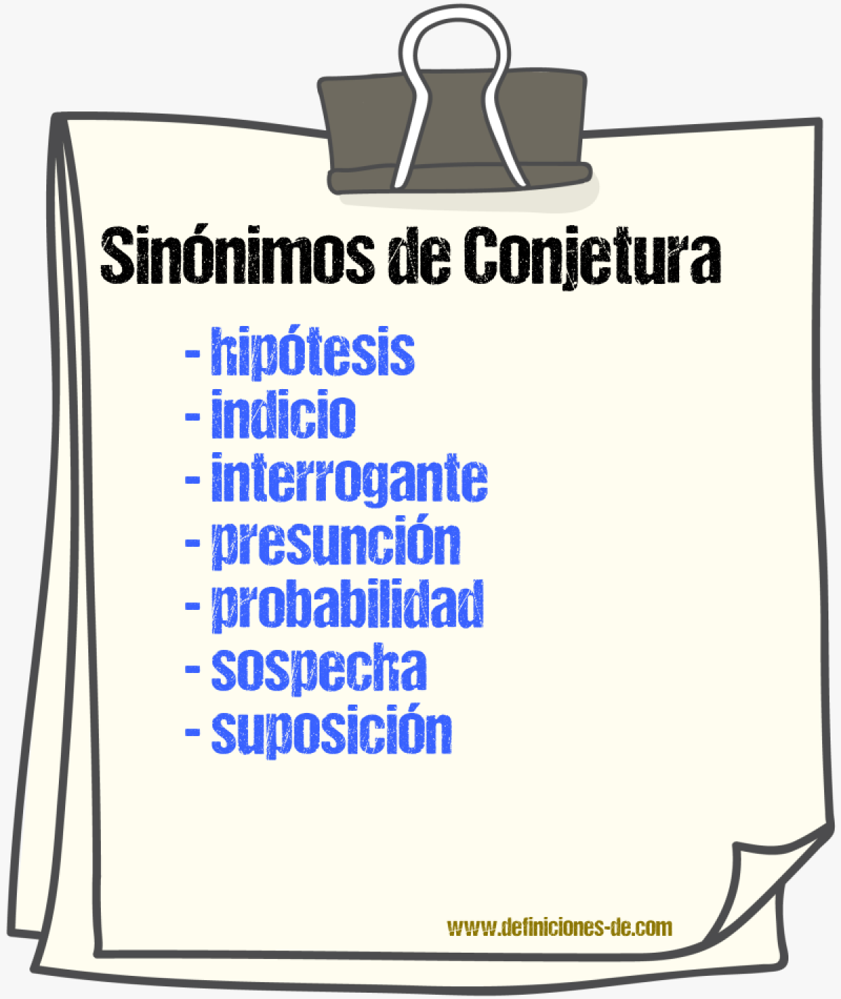 Sinnimos de conjetura