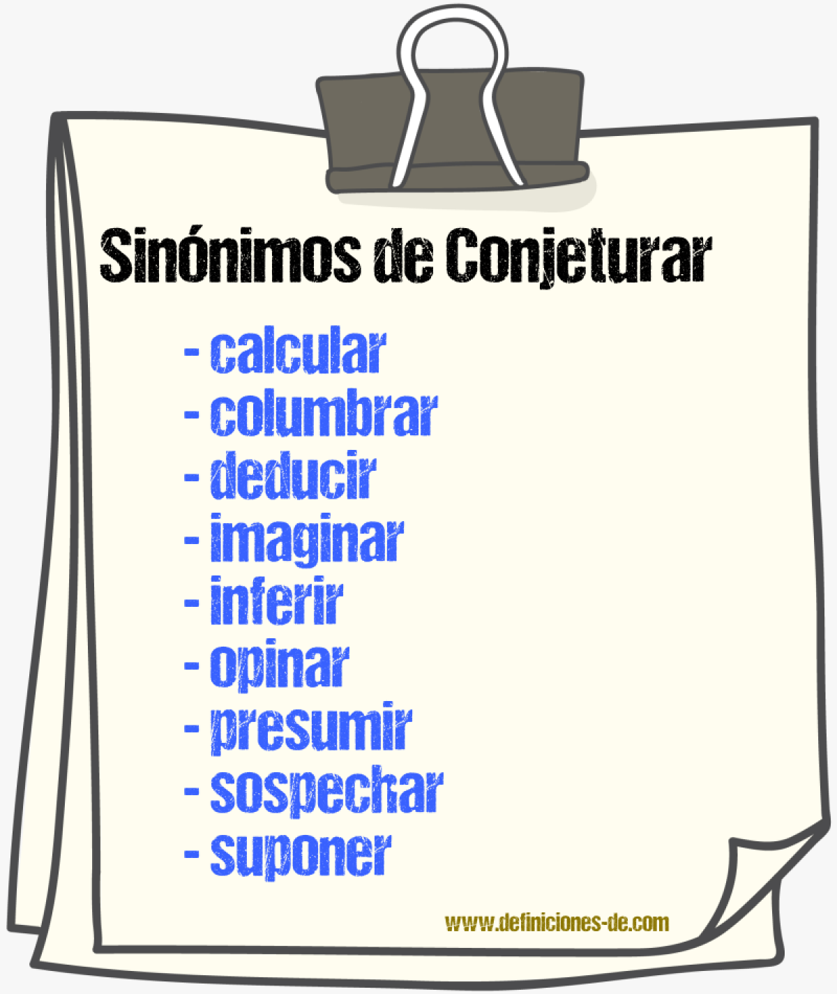 Sinnimos de conjeturar