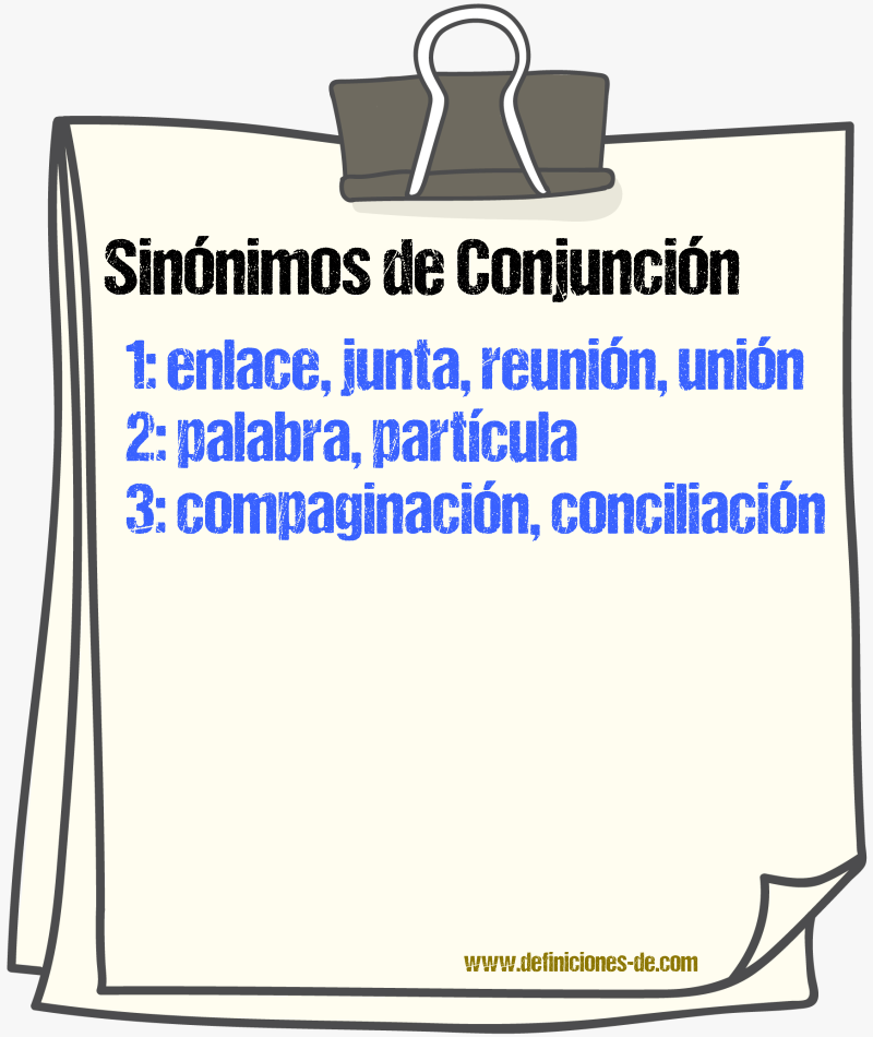 Sinnimos de conjuncin