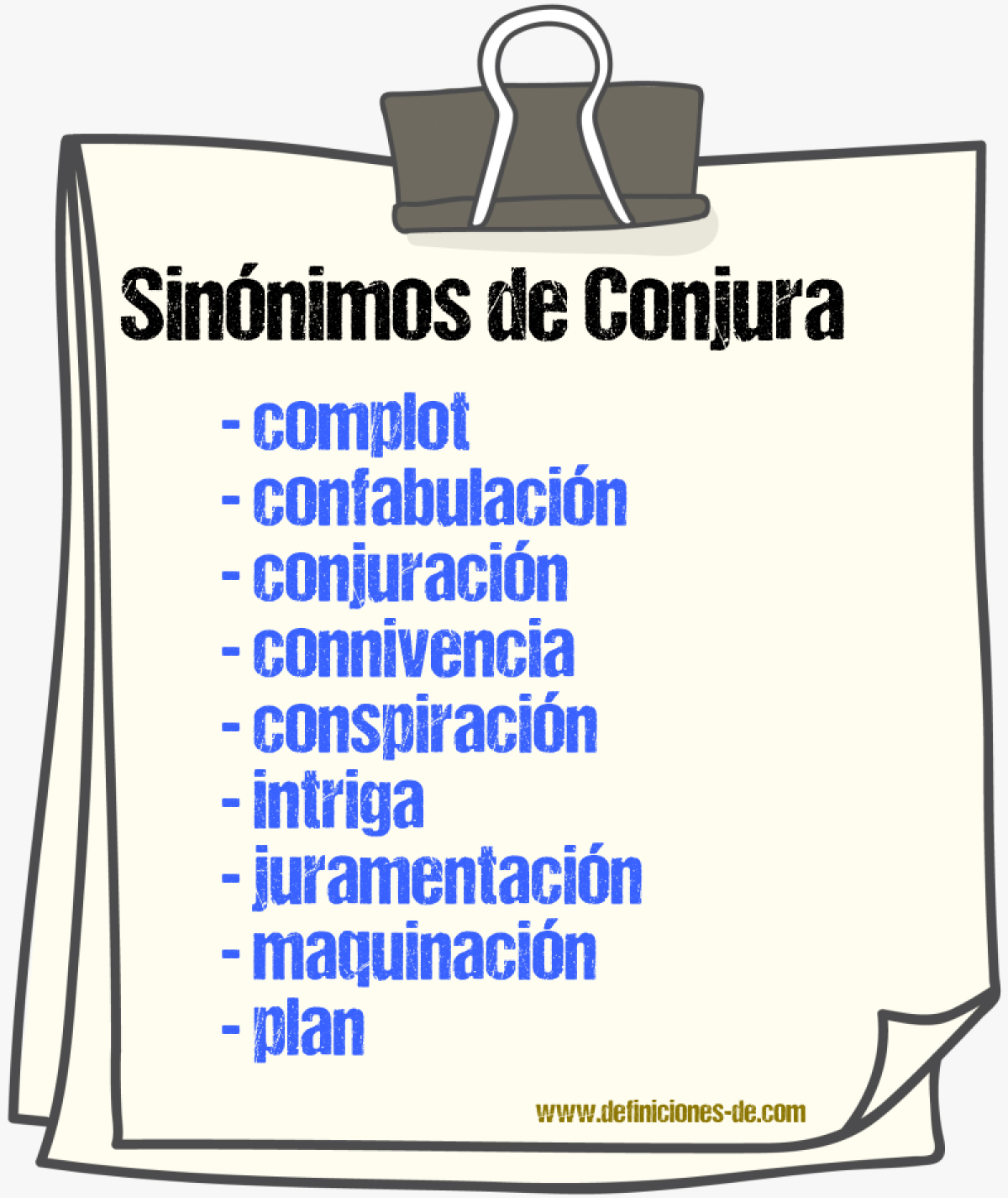 Sinnimos de conjura