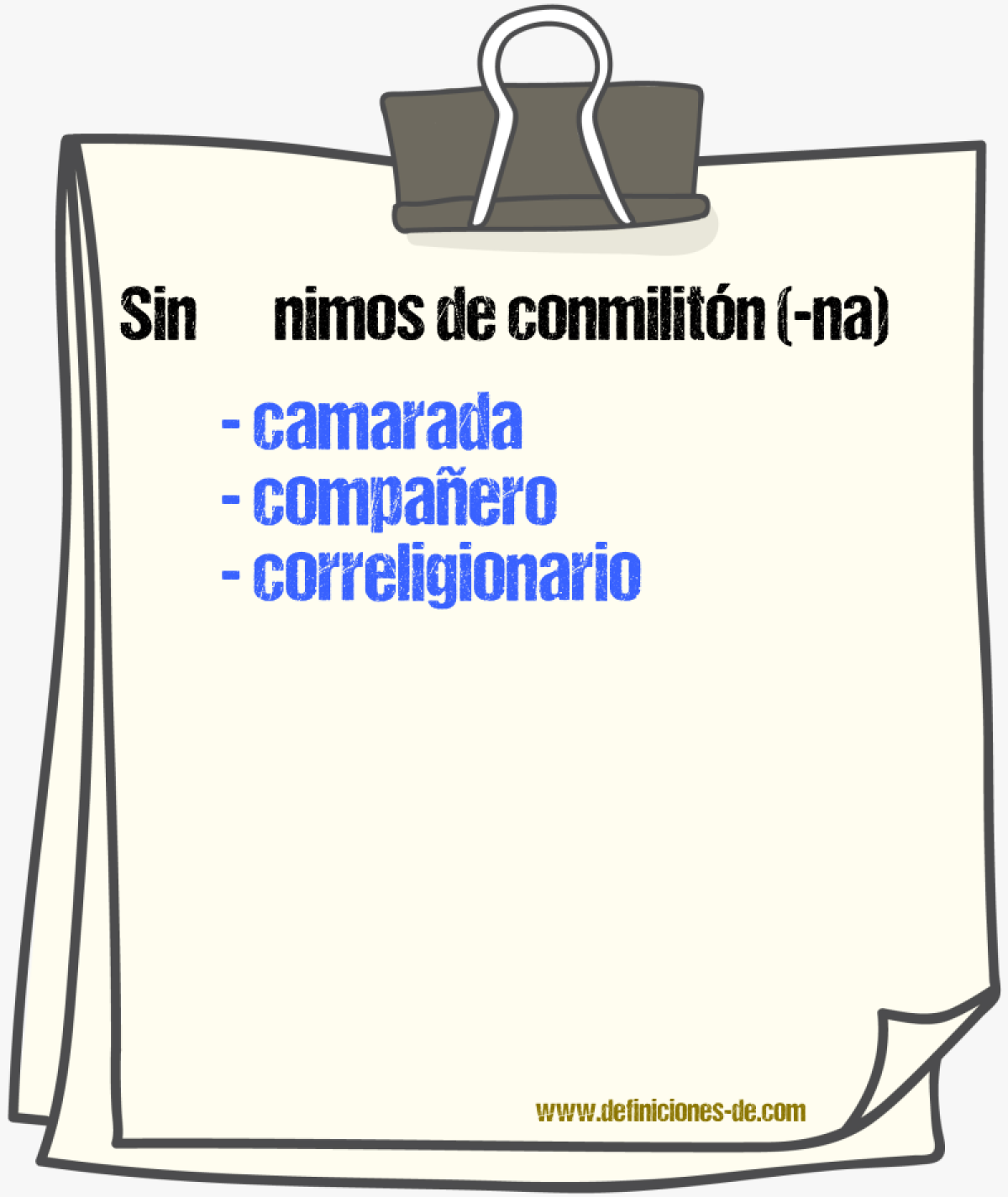 Sinnimos de conmilitn