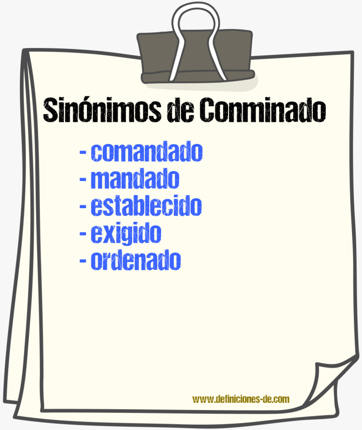 Sinnimos de conminado