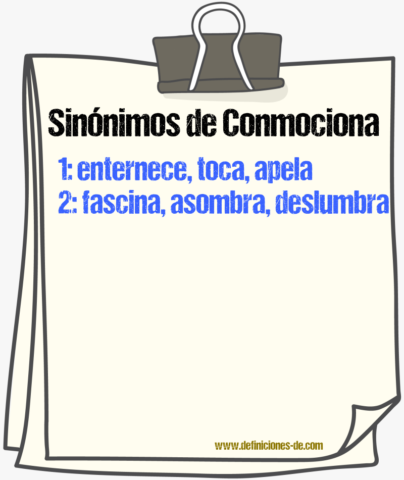 Sinónimos de conmociona