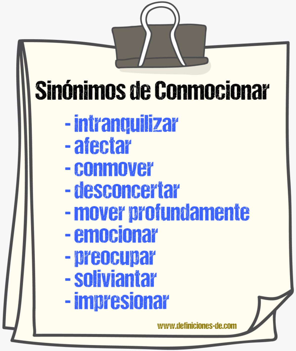 Sinnimos de conmocionar