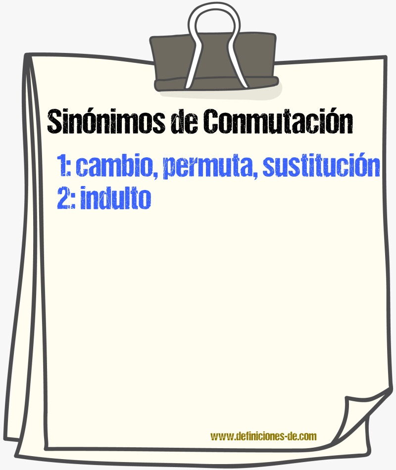 Sinnimos de conmutacin