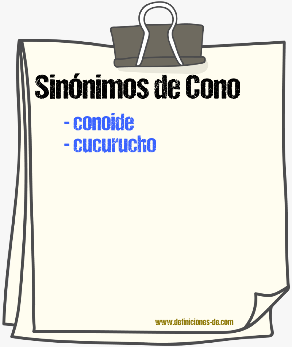 Sinnimos de cono