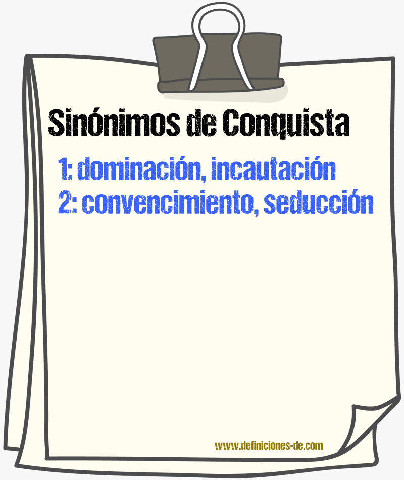 Sinnimos de conquista