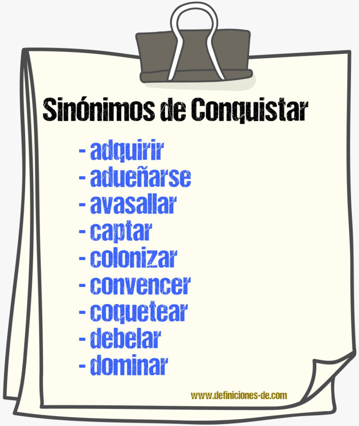 Sinnimos de conquistar