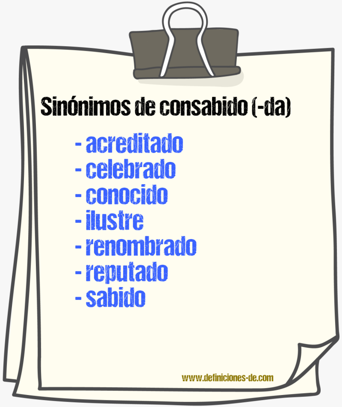 Sinnimos de consabido