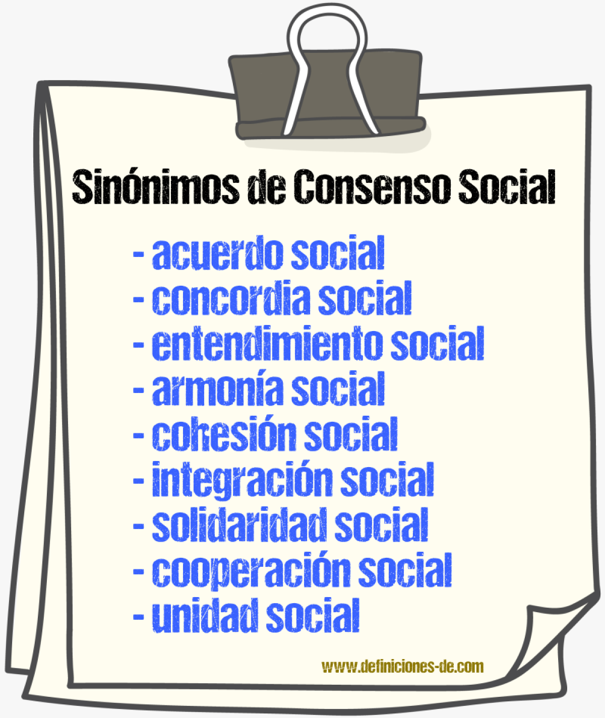 Sinónimos de consenso social