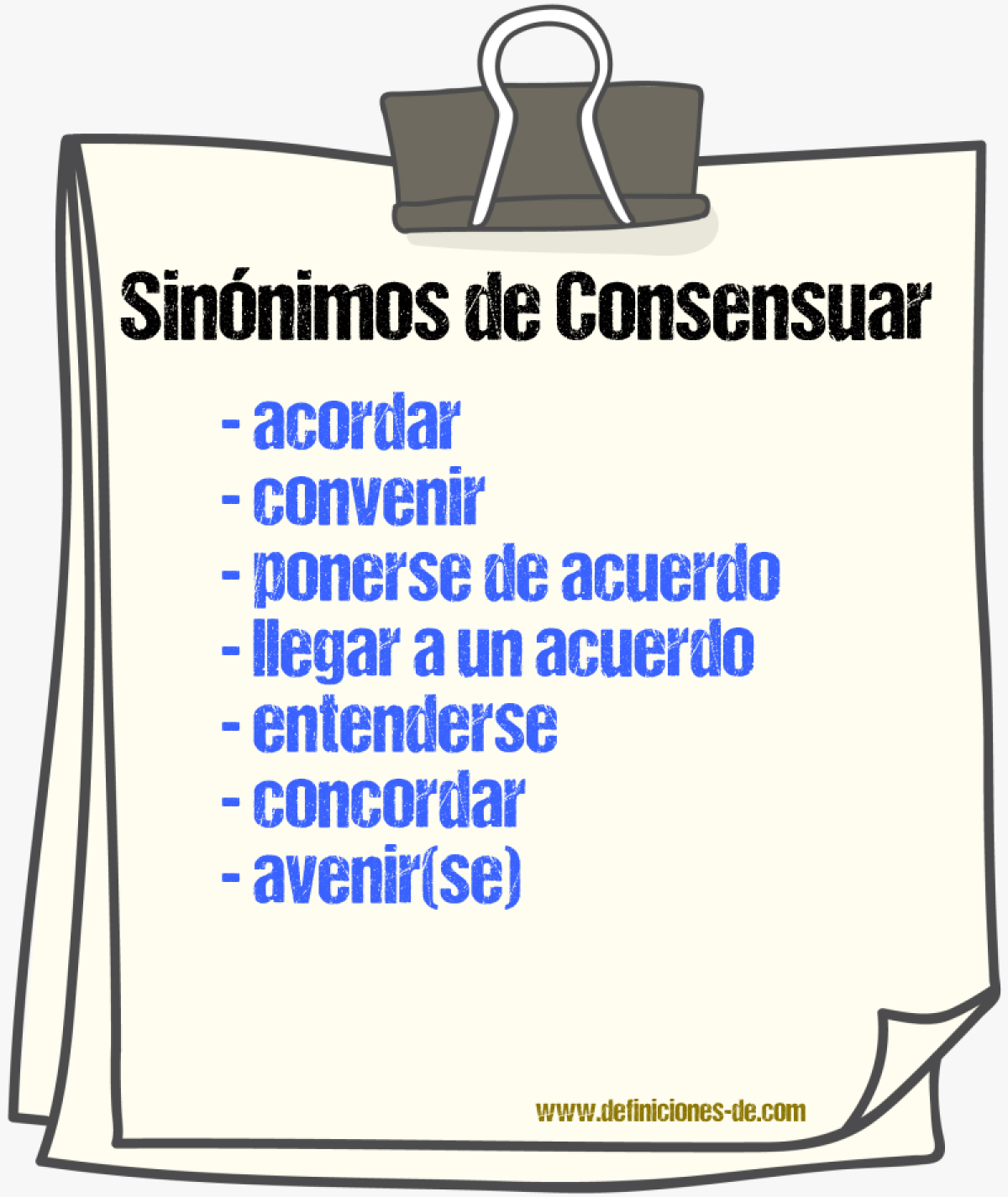 Sinónimos de consensuar