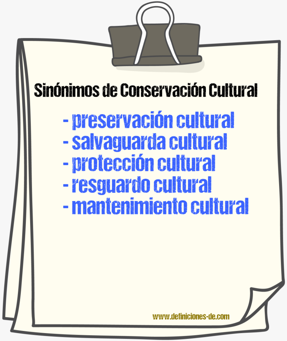 Sinónimos de conservación cultural