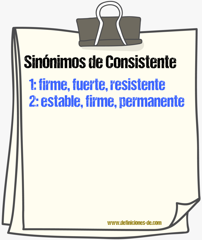 Sinnimos de consistente