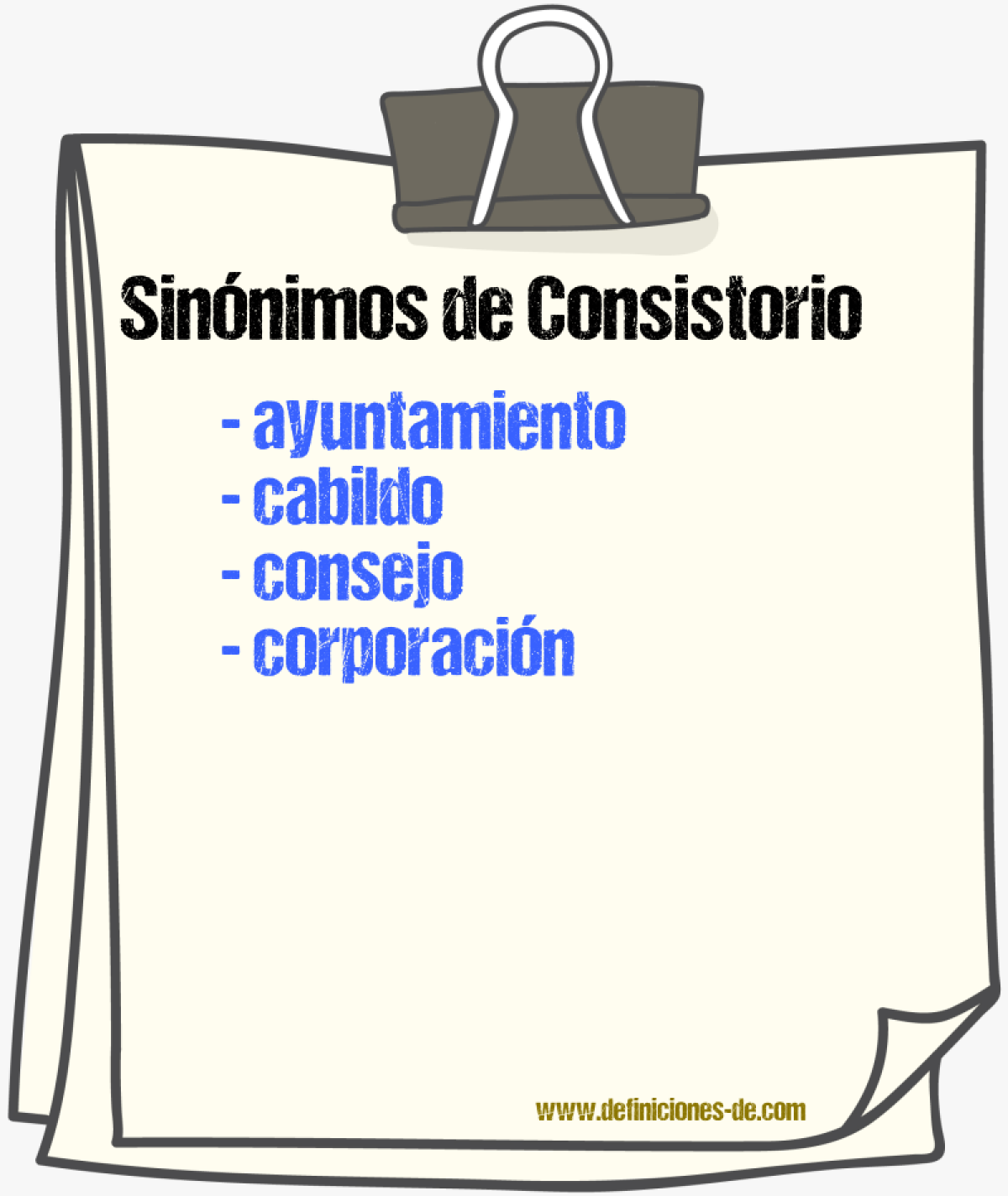 Sinnimos de consistorio