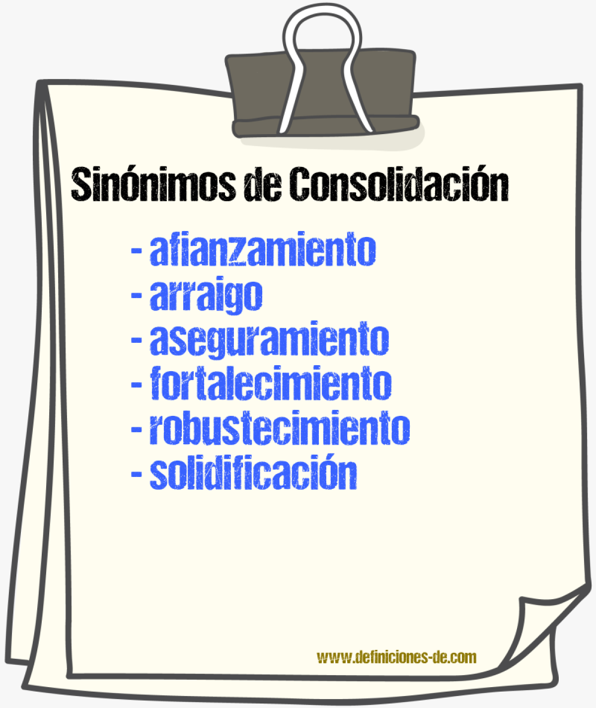 Sinnimos de consolidacin