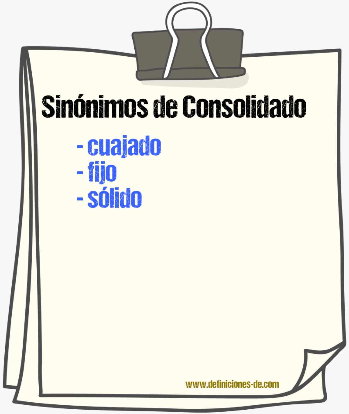 Sinnimos de consolidado