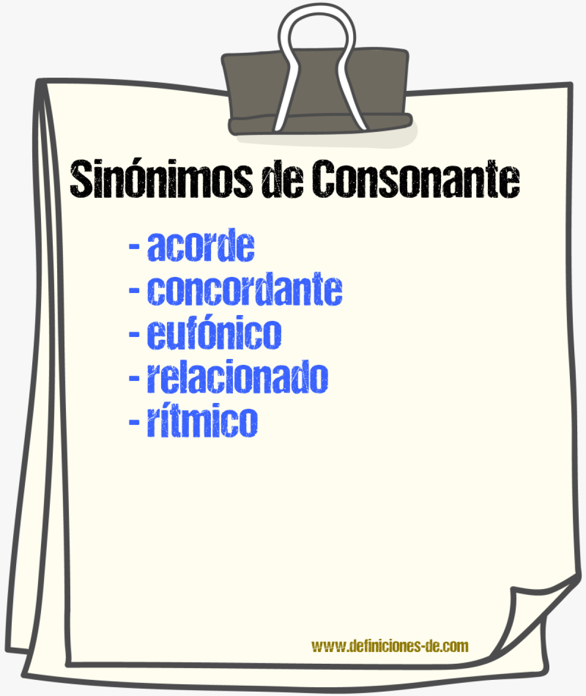 Sinnimos de consonante