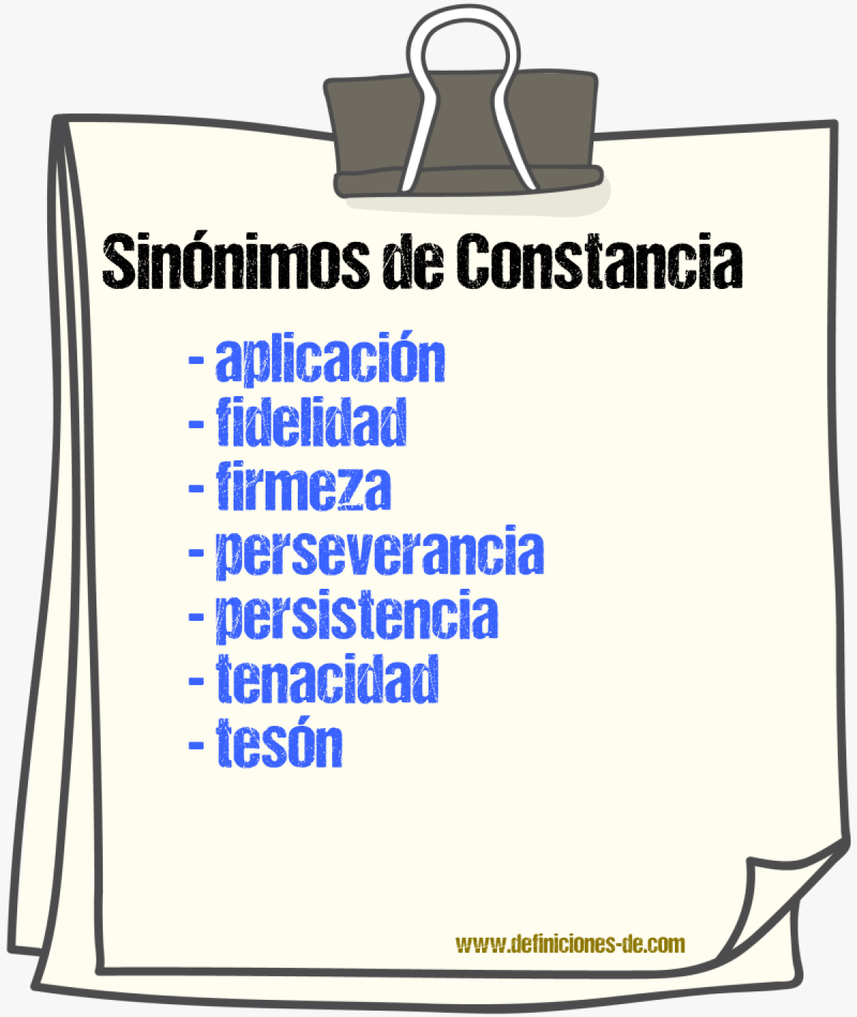 Sinnimos de constancia