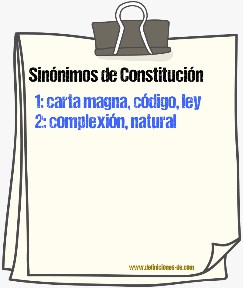 Sinnimos de constitucin