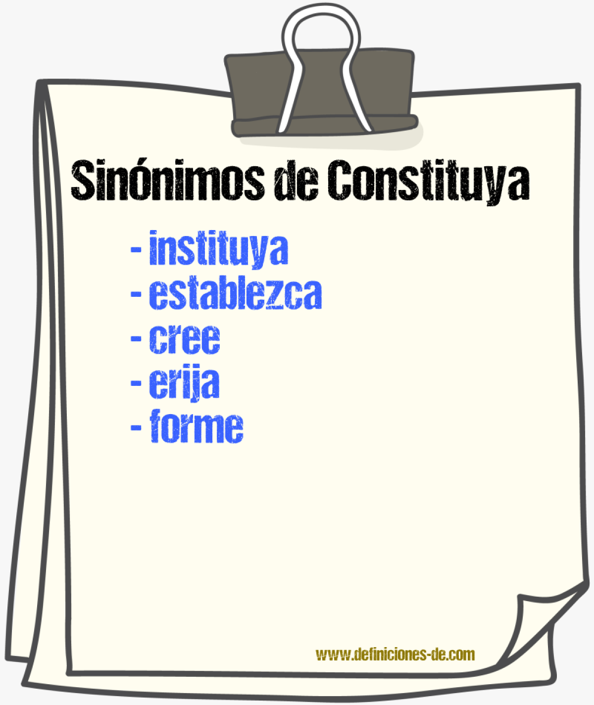 Sinónimos de constituya