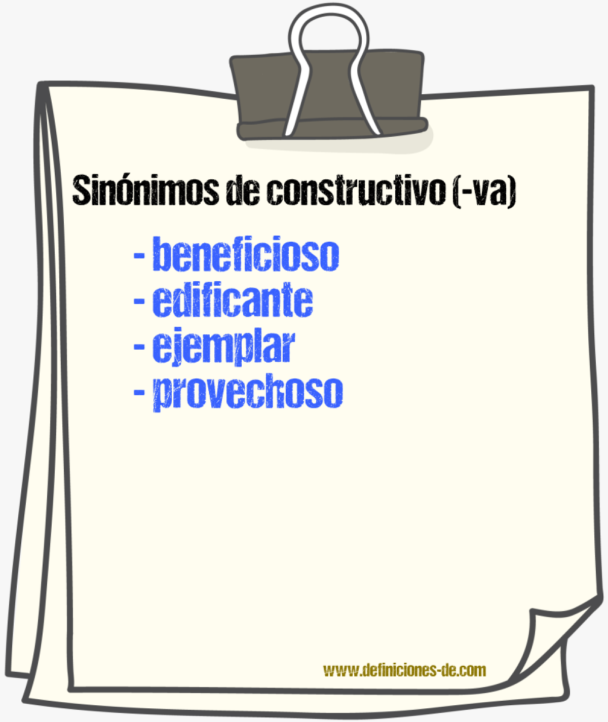 Sinnimos de constructivo