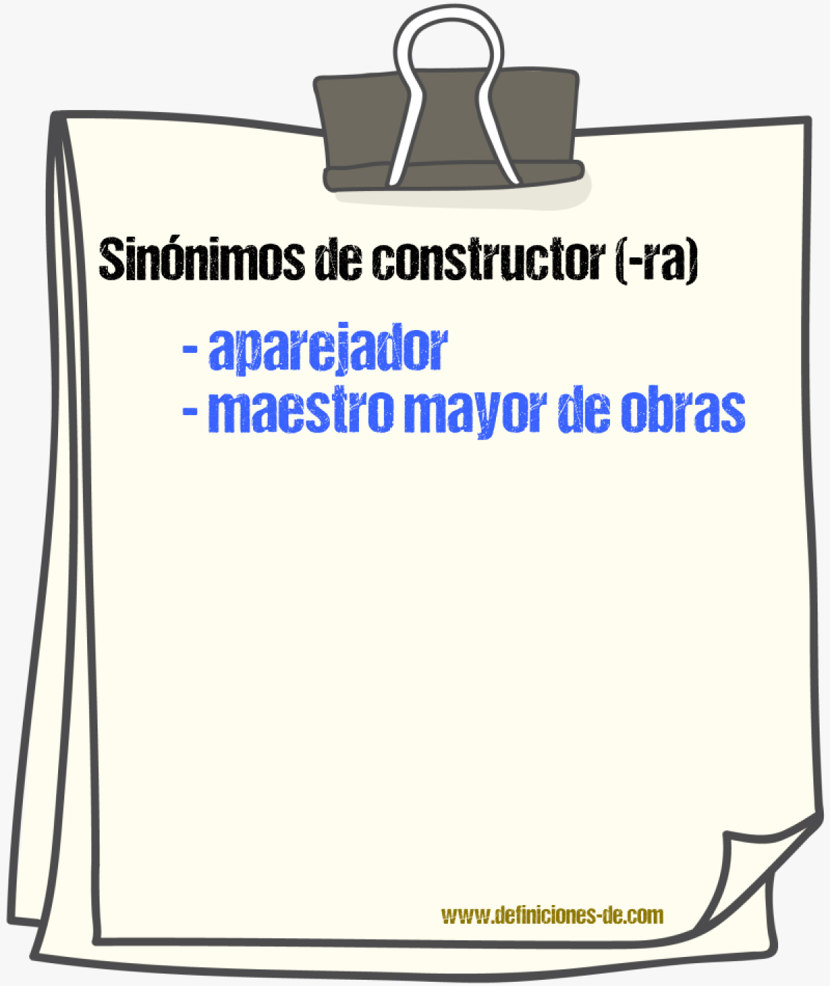 Sinnimos de constructor